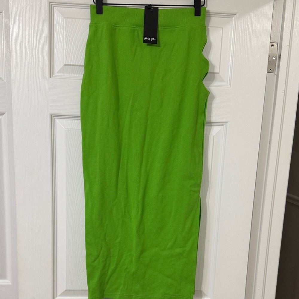 Nasty gal cut out Green Pencil Skirt